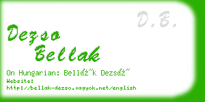 dezso bellak business card